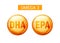 Omega 3 fatty acid dha epa capsule. Fish oil gold capsule