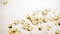 Omega 3 gold fish oil capsules, rotation background