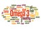 Omega 3 word cloud concept