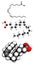 Omega-6 unsaturated fatty acid (linoleic acid, LA) molecule