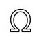 Omega Greek alphabet design trendy