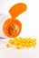 Omega pills. Group cure capsule pills vitamin d