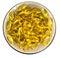 Omega3 Extra capsules from Fish Oil on white background
