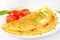 Omelet with herbs and vegetables