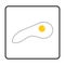 omelet icon. egg icon vector illustration