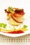 Omelet muffin with bacon