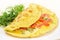 Omelet with tomatoes and herbs