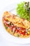 Omelette with tuna and vegetables