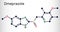 Omeprazole, C17H19N3O3S molecule. It is used to treat gastric acid-related disorders, peptic ulcer disease, gastroesophageal