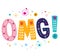 OMG! expression - Oh My God decorative lettering text