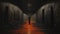 Ominous Monster In Empty Hallway: A Dark And Dramatic Encounter