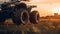 Ominous Sunset: Detailed Atv Photography With Junglepunk Vibe