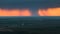 Ominous view across the Palouse in Eastern Washington of rain shaft