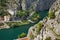 Omis, Croatia - view from The Fortress Mirabella Peovica at Cetina River