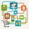 OMNI-Channel concept for digital marketing and online shopping.Illustration EPS10.