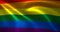 Omni Flag, Omnisexual Pride Flag with waving folds, close up view, 3D rendering