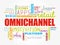 Omnichannel - multichannel approach to sales that seeks to provide customers with a seamless shopping experience, word cloud