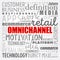 Omnichannel - multichannel approach to sales that seeks to provide customers with a seamless shopping experience, word cloud