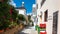 Omodos Cyprus. October 6 2019. A street scene in the traditional village of Omodos in Cyprus