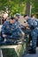 OMON soldiers demonstrate samples of small arms. Celebration of Victory Day. Rostov-on-Don, Russia. May 9, 2013