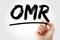 OMR - Optical Mark Recognition acronym