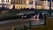 Omsk, Russia - Oktober 30: Lenina street. Traffic timelapse in the evening city