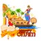 Onam background showing culture of Kerala