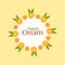 Onam festival greetings with floral designs