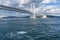 Onaruto Bridge and Whirlpool with blue sky