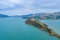 Onawe peninsula near Akaroa inside of Banks peninsula, New Zealand