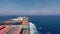 Onboard of huge Container ship during underway, starboard wing