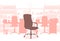 Ð¡oncept of employment. Empty chair. Search of office personnel.