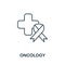Oncology icon from medical collection. Simple line element Oncology symbol for templates, web design and infographics