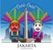 Ondel-ondel and Monas mascot of DKI Jakarta province