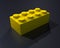 One 3D lego yellow block