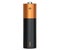One AA battery isolated on white, with clipping path. 3D render