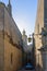 One of the alleys behind the walls of the walled city of Mdina on the island of Malta, Europe