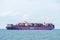 One Aquila container ship of Ocean Network Express company sails in the Singapore strait