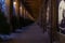 One of the arcade of the Palais Royal public garden, Paris, France