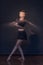One ballerina motion blur moving