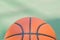 Only one Basketball on challenge field for background with copy space
