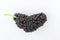 One berry mulberry with a tail on white background