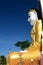 One of the big Buddhas at Kyaikpun Pagoda. Bago. Myanmar