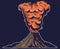 One big dangerous active volcano