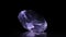 One big diamond stone rotating over dark
