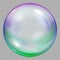 One big multicolored transparent soap bubble