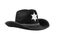 One black sheriff cowboy hat