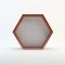 One blank hexagon wood box