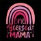 One Blessed Mama, shirt print template Typography design