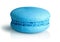 One blue macaroon front view